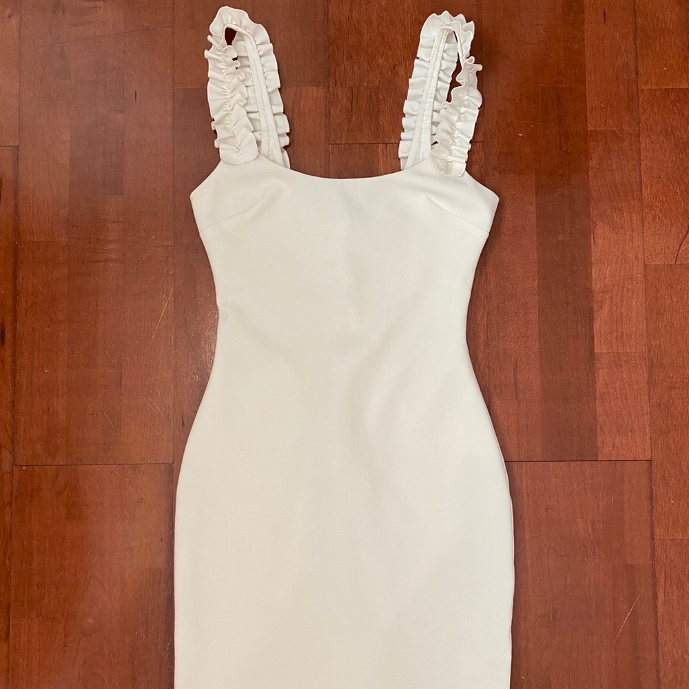 white floral bodycon
